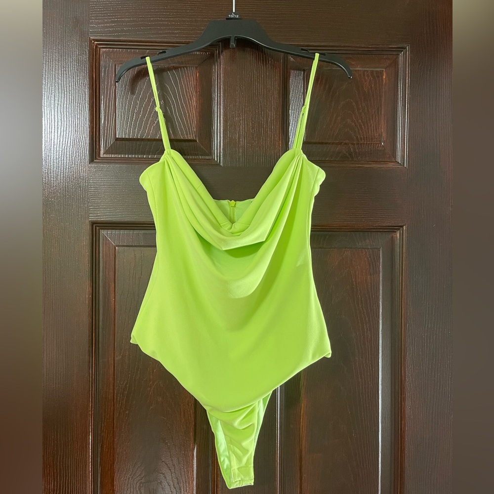 Zara Lime Green Bodysuit Size Small